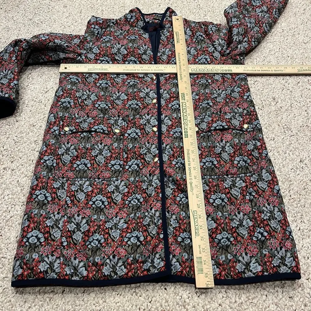 J Crew Quilted Puffer Jacket Liberty Floral Primaloft XL Preppy Feminine Cottage
